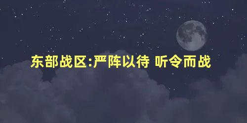 东部战区:严阵以待 听令而战
